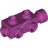 Деталь Лего Кубик Модифицированный 1 х 2 х С Штырьками На Стороне Цвет Маджента