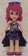 Friends Livi, Dark Purple Skirt, Dark Purple Top with Gold Stars Pattern, Dark Purple Cloth Skirt with Gold Stars, Sunglasses