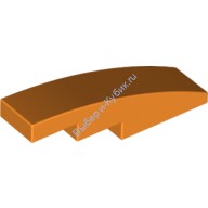 Деталь Лего Скос Закругленный 4 х 1 Без Штырьков Цвет Оранжевый
