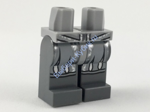 Деталь Лего Бедра И Ноги С Рисунком Цвет Светло-Серый
