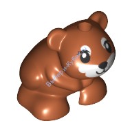 Деталь Лего Хомяк / Мышь / Мышка Фрэндс Цвет Темно-Оранжевый