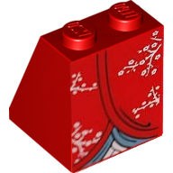 Деталь Лего Скос 65 2 х 2 х 2 С Рисунком Цвет Красный (потертости от хранения)