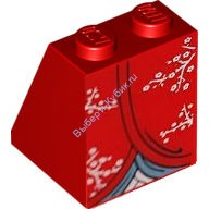 Деталь Лего Скос 65 2 х 2 х 2 С Рисунком Цвет Красный