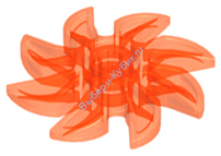 Деталь Лего Пропеллер 8 Лопастей 5 Диаметр Цвет Прозрачно-Неоново-Оранжевый