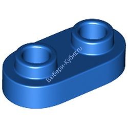 Деталь Лего Пластина 1 х 2 Закругленная С 2 Штырьками Цвет Синий