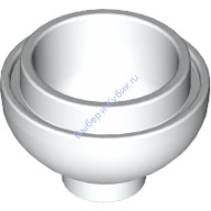 Деталь Лего Кубик Круглый 2 х 2 Низ Купола Цвет Белый