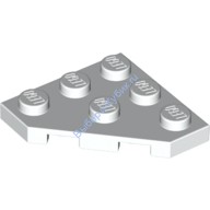 Деталь Лего Пластина Клин 3 х 3 Обрезанный Угол Цвет Белый