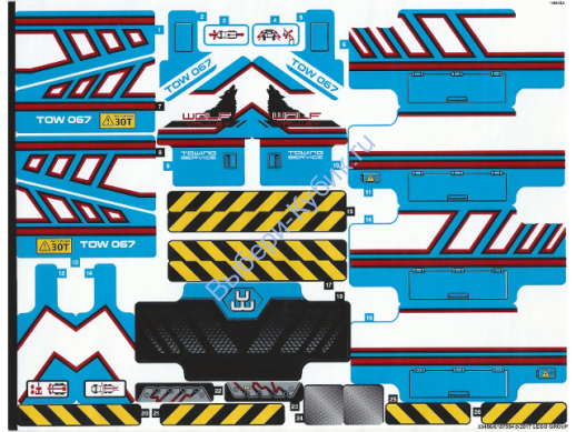 Наклейки К Набору Лего 42070 - (33496/6187554)