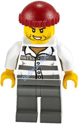Минифигурка Лего Сити Бандит (Преступник)