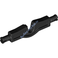 Деталь Лего Техник Ось С Вырезом и Держателями Колес Цвет Черный