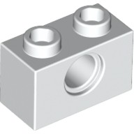 Деталь Лего Техник Кубик 1 х 2 С Отверстием Цвет Белый