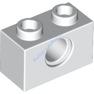 Деталь Лего Техник Кубик 1 х 2 С Отверстием Цвет Белый