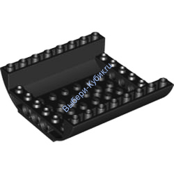 Деталь Лего Скос Изогнутый 8 х 8 х 2 Перевернутый Двойной Цвет Черный