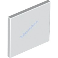 Деталь Лего Дорожный Знак С Защелкой 2 х 2 Цвет Белый