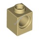 Деталь Лего Техник Кубик 1 х 1 С Отверстием Цвет Песочный