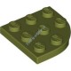 Деталь Лего Пластина Круглая Угол 3 х 3 Цвет Оливковый Зеленый