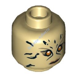 Деталь Лего Голова Минифигурки Двусторонняя Цвет Песочный