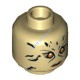 Деталь Лего Голова Минифигурки Двусторонняя Цвет Песочный