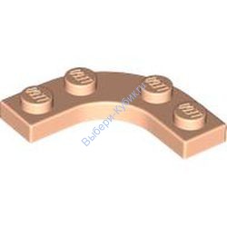 Деталь Лего Пластина Круглый Угол 3 x 3 С Вырезом 2 x 2 Цвет Светло-Телесный