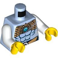 Деталь Лего Торс С Рисунком Цвет Ярко-Светло-Голубой