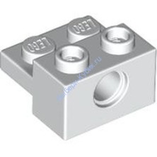 Деталь Лего Техник Кубик 1 х 2 С Отверстием И Пластиной Цвет Белый