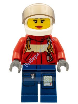 Минифигурка Лего Сити - Женщина - пожарный пилот