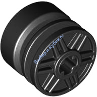 Деталь Лего Диск 18 Мм D х 14 Мм С Осевым Отверстием Поддельными Болтами И Мелкими Спицами Цвет Черный