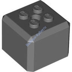 Деталь Лего Кубик 2 x 2 С 4 Штырьками Сверху Цвет Темно-Серый