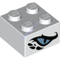 Деталь Лего Кубик С Рисунком 2 х 2 Цвет Белый