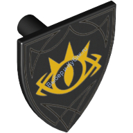 Деталь Лего Щит Треугольный С Рисунком Цвет Черный