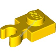 Деталь Лего Пластина 1 х 1 С Вертикальной Клипсой Цвет Желтый