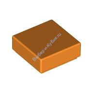 Деталь Лего Плитка 1 х 1 С Желобком Цвет Оранжевый