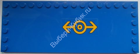 Деталь Лего Плитка Модифицированная 6 х 16 Со Штырьками По Краям Цвет Синий