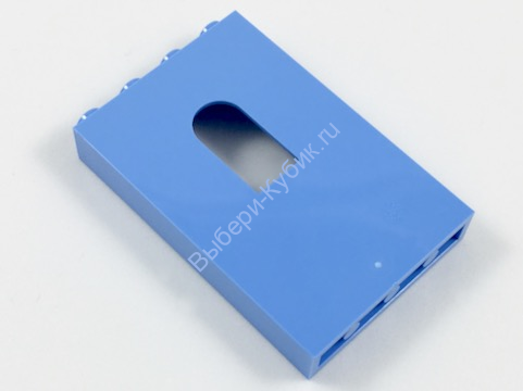 Деталь Лего Панель 1 х 4 х 5 С Окном Цвет Голубой