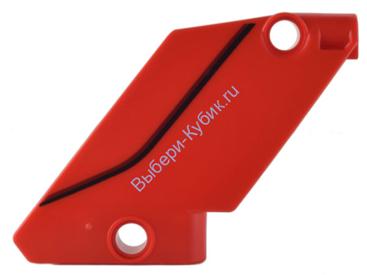 Деталь Лего Техник Панель Изогнутая #60 5 x 7 С Рисунком Правая Цвет Красный