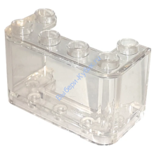 Деталь Лего Лобовое Стекло 2 х 4 х 2 Вертикальное Цвет Прозрачный