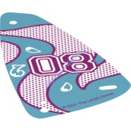 Деталь Лего Пластиковый Парус 6 x 11.5 С Лазурными Завитками