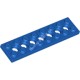 Деталь Лего Техник Пластина 2 х 8 С 7 Отверстиями Цвет Синий