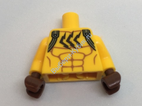 Деталь Лего Торс С Рисунком Цвет Ярко-Светло-Оранжевый