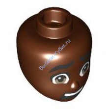 Деталь Лего Голова Мини Долл Цвет Коричневый