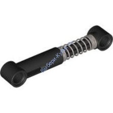 Деталь Лего Техник Амортизатор 6.5L Плотная Намотка по Концам - Жесткость Высокая Цвет Черный