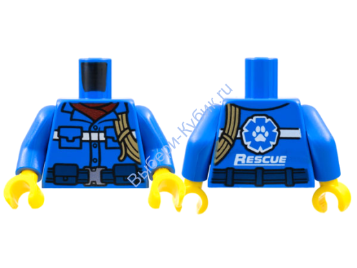 Деталь Лего Торс С Рисунком Цвет Синий