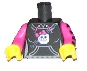 Деталь Лего Торс С Рисунком Цвет Черный