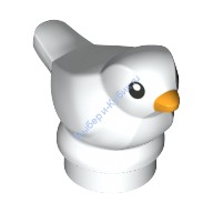 Деталь Лего Птица С Желтым Клювом Цвет Белый