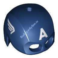 Деталь Лего Шлем Капитана Америка Цвет Темно-Синий