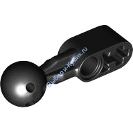 Деталь Лего Техник Шарнир Прямой 1 x 2 Цвет Черный