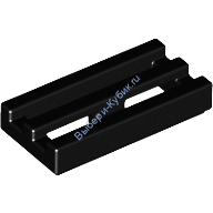 Деталь Аналог Совместимый С Лего Плитка Модифицированная 1 х 2 Решетка Цвет Черный