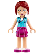 Friends Mia, Magenta Layered Skirt, Medium Azure Top with Cross Logo