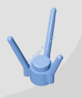 Деталь Аналог Совместимый С Лего Цветочный Стебель Цвет Ярко-Светло-Голубой