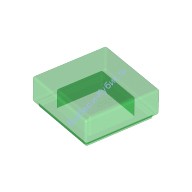 Деталь Лего Плитка 1 х 1 С Желобком Цвет Прозрачно-Зеленый